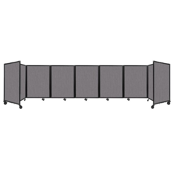 Room Divider 360 Folding Portable Partition 19'6" x 4' Slate Fabric